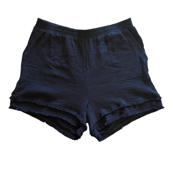 Cynthia Rowley Pants - Cynthia Rowley Navy Fringe Shorts - Cotton - 2X - NWT